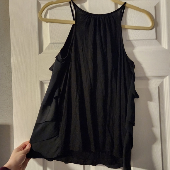 Black ruffle blouse - Picture 2 of 3